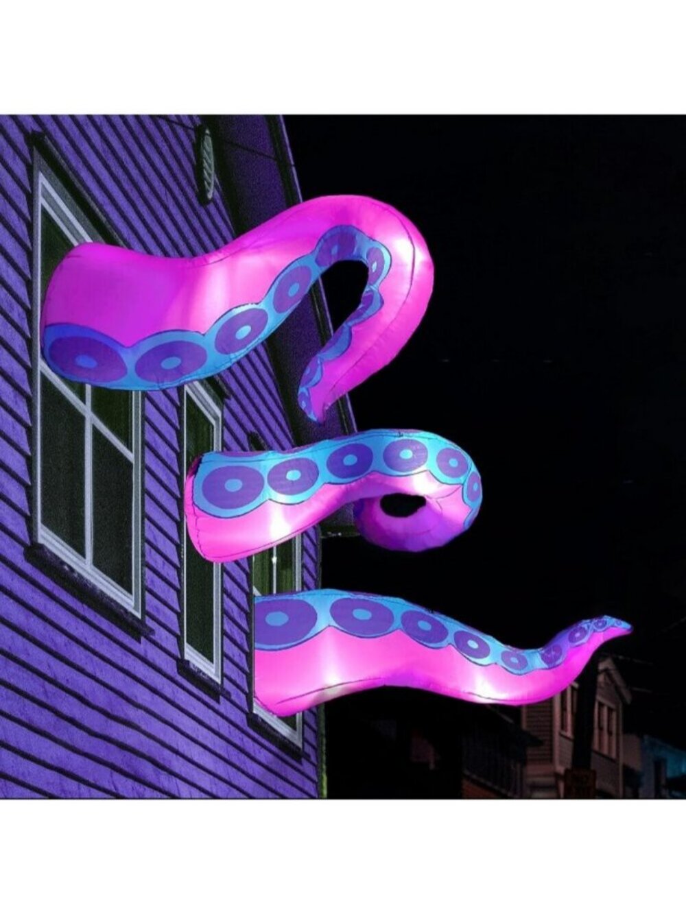 3 Pcs Halloween Inflatables Octopus Tentacle Octopus Legs with Build-in LEDs